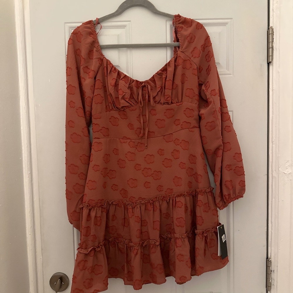 Dark pink mini dress